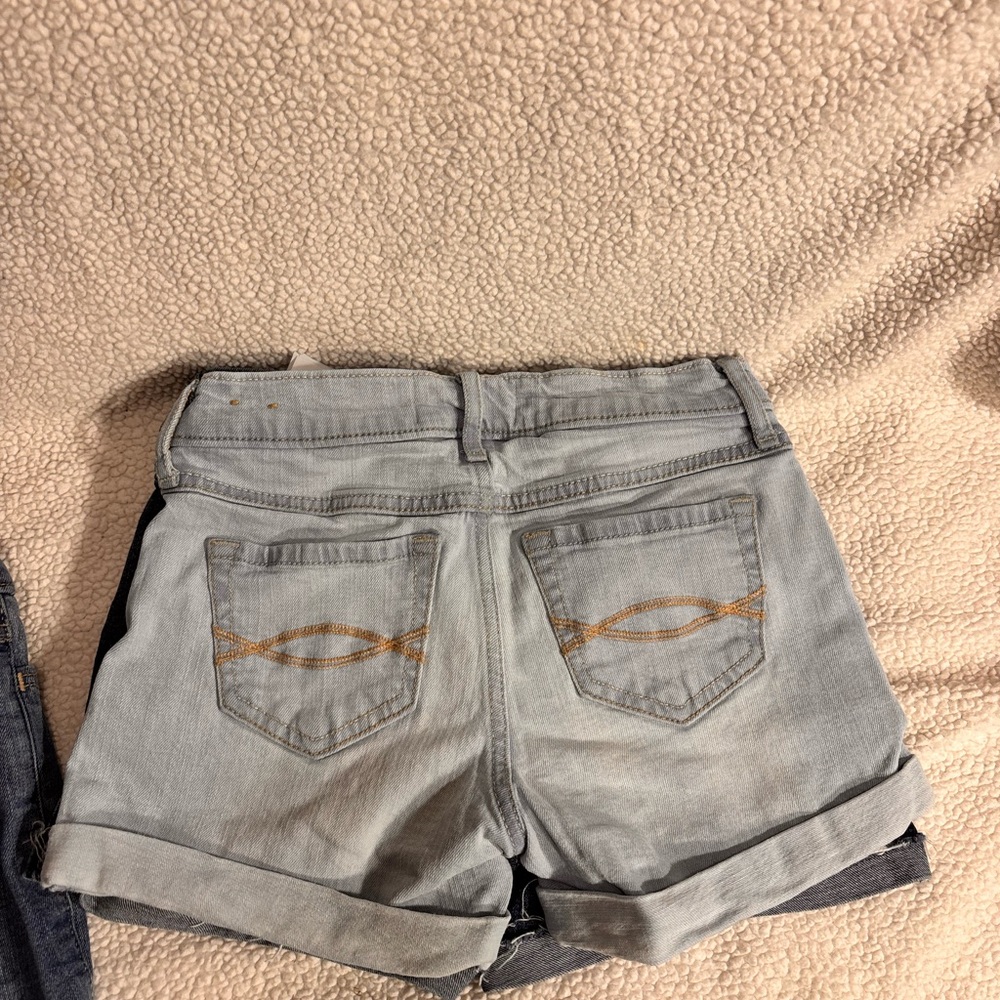 Abercrombie Kids Blue Jean Bundle Shorts with Frayed Hem - Picture 9 of 16